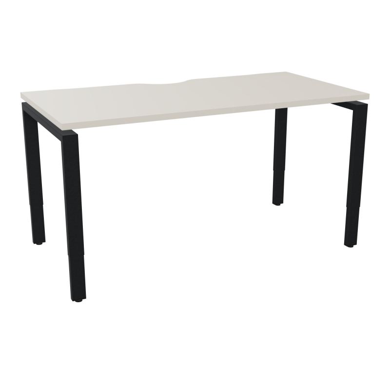BUR RECT CONECT ECHANCRURE L140XP70CM PIEDS ARCHE RH FIN N5 ZP