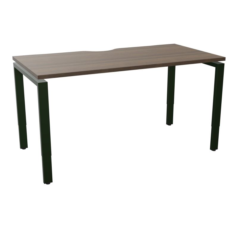 BUR RECT CONECT ECHANCRURE L140XP70CM PIEDS ARCHE RH FIN N6 ST