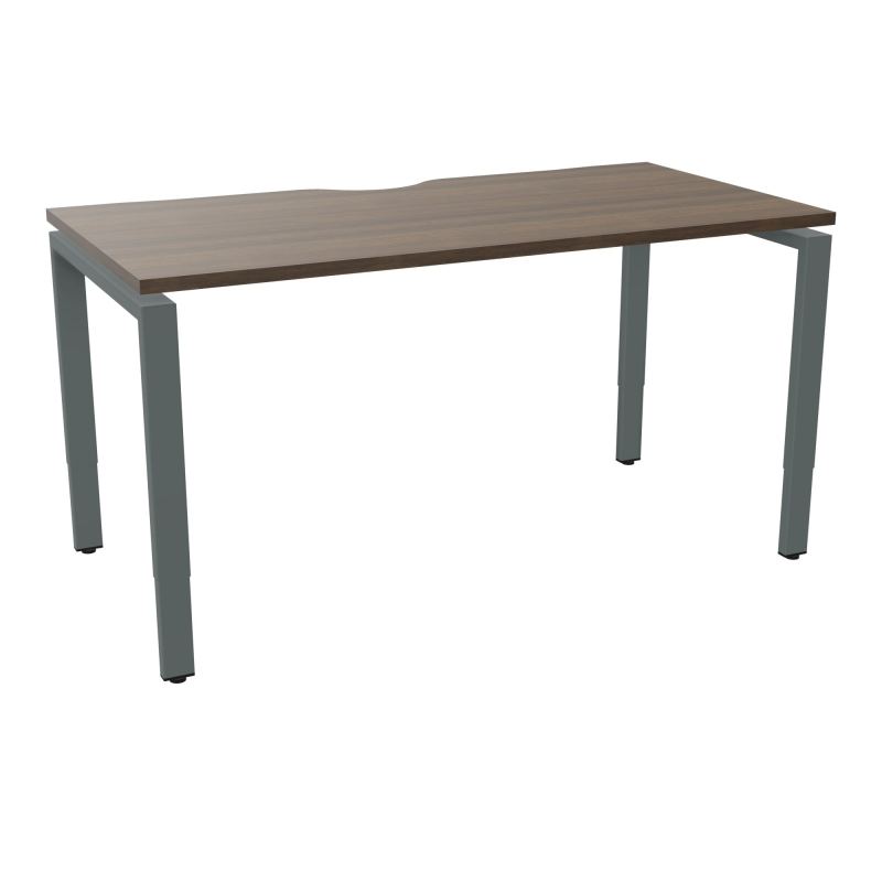 BUR RECT CONECT ECHANCRURE L140XP70CM PIEDS ARCHE RH FIN N6 SU
