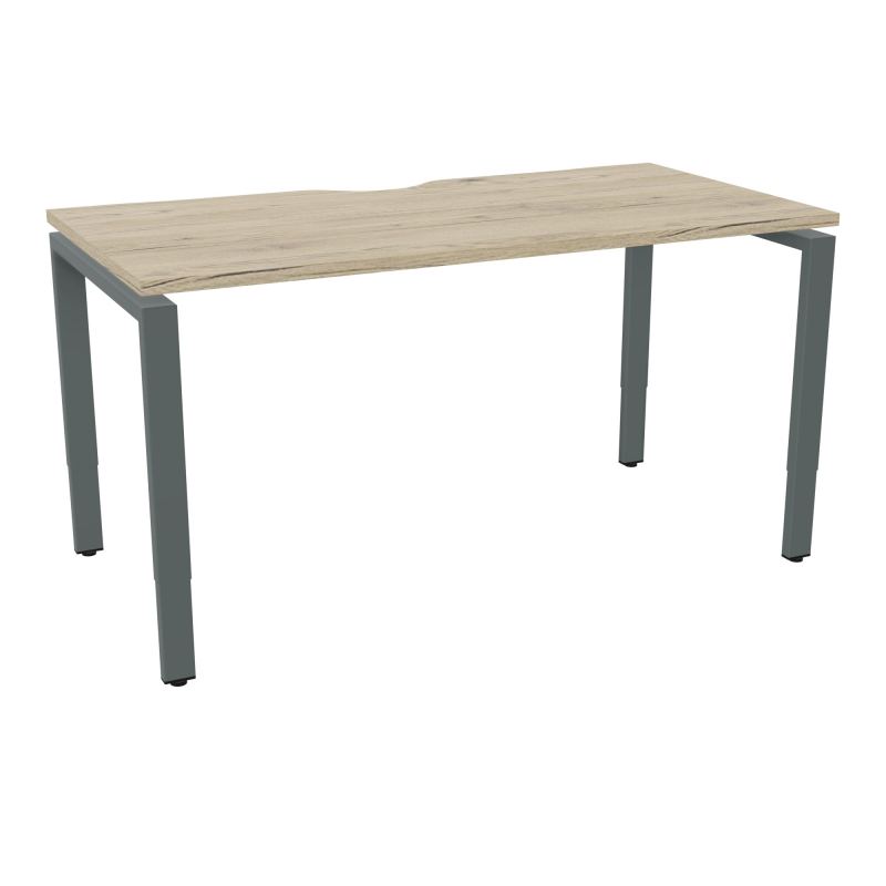 CONECT BUR RECT +ECHANCRURE L140XP70CM DECOR R3 PIEDS ARCHE RH FIN SU