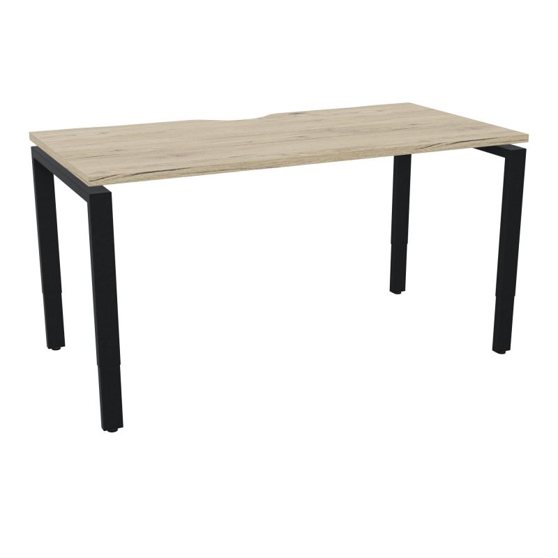 CONECT BUR RECT +ECHANCRURE L140XP70CM DECOR R3 PIEDS ARCHE RH FIN ZP