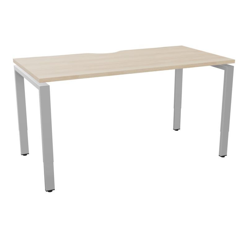 CONECT BUR RECT +ECHANCRURE L140XP70CM DECOR RZ PIEDS ARCHE RH FIN SA