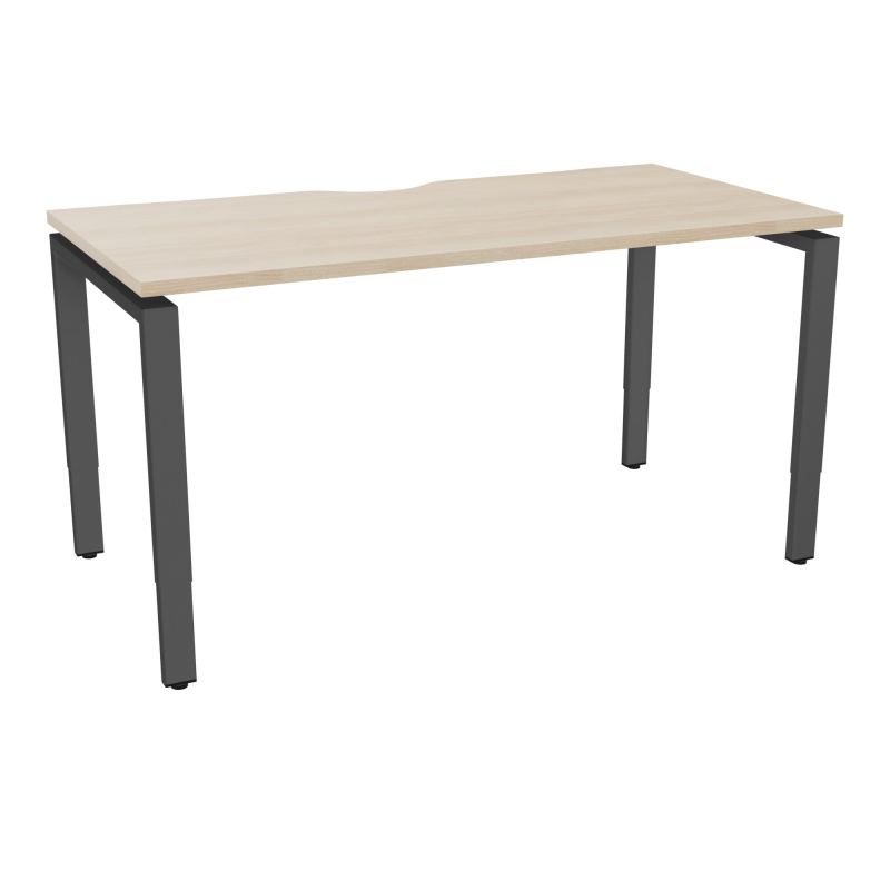 CONECT BUR RECT +ECHANCRURE L140XP70CM DECOR RZ PIEDS ARCHE RH FIN SC