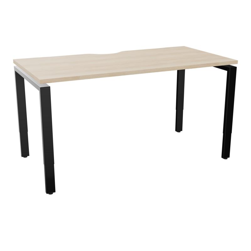 CONECT BUR RECT +ECHANCRURE L140XP70CM DECOR RZ PIEDS ARCHE RH FIN SG