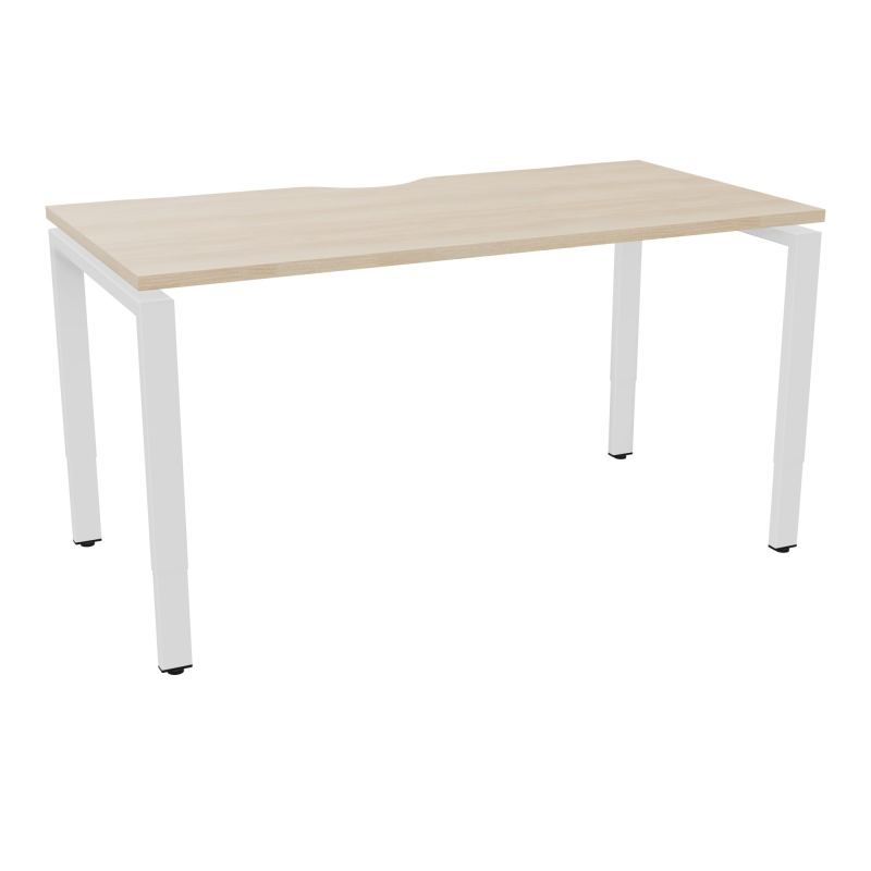 CONECT BUR RECT +ECHANCRURE L140XP70CM DECOR RZ PIEDS ARCHE RH FIN SO