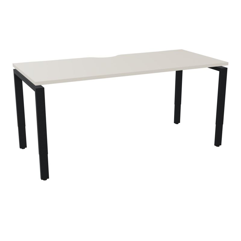 BUR RECT CONECT ECHANCRURE L160XP70CM PIEDS ARCHE RH FIN N5 ZP