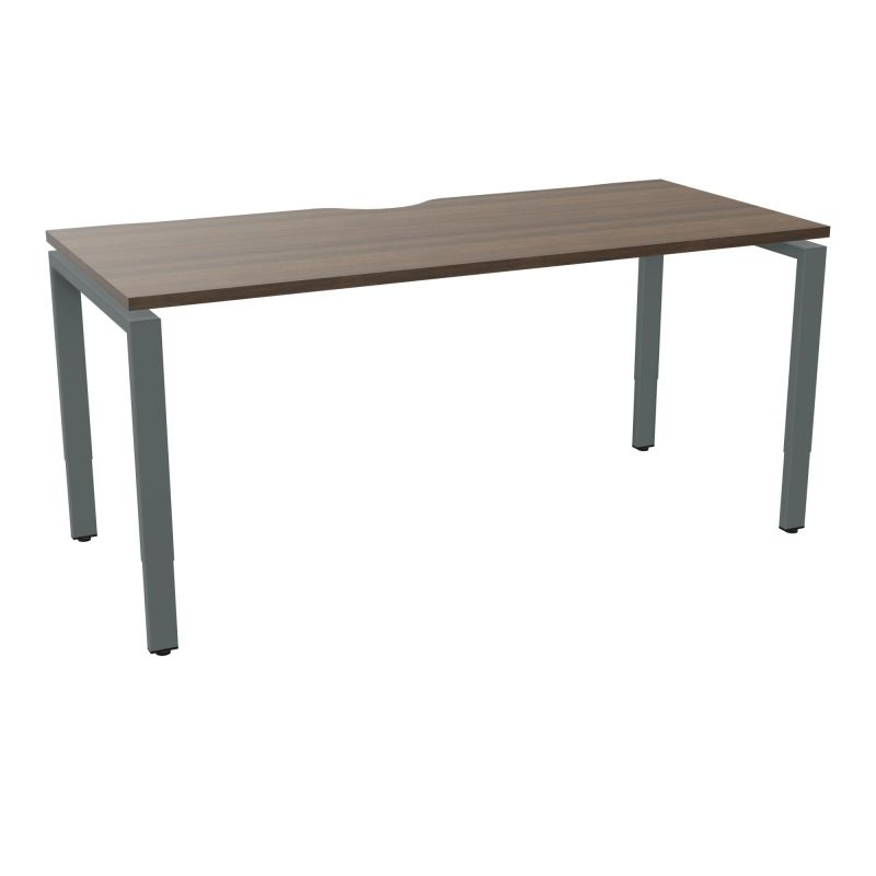 BUR RECT CONECT ECHANCRURE L160XP70CM PIEDS ARCHE RH FIN N6 SU