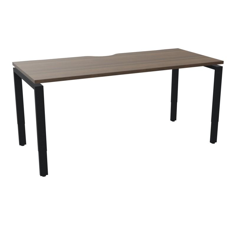 BUR RECT CONECT ECHANCRURE L160XP70CM PIEDS ARCHE RH FIN N6 ZP