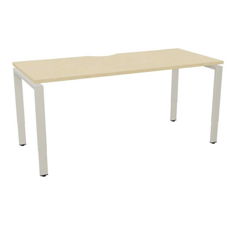 BUR RECT CONECT ECHANCRURE L160XP70CM PIEDS ARCHE RH FIN N8 ZC
