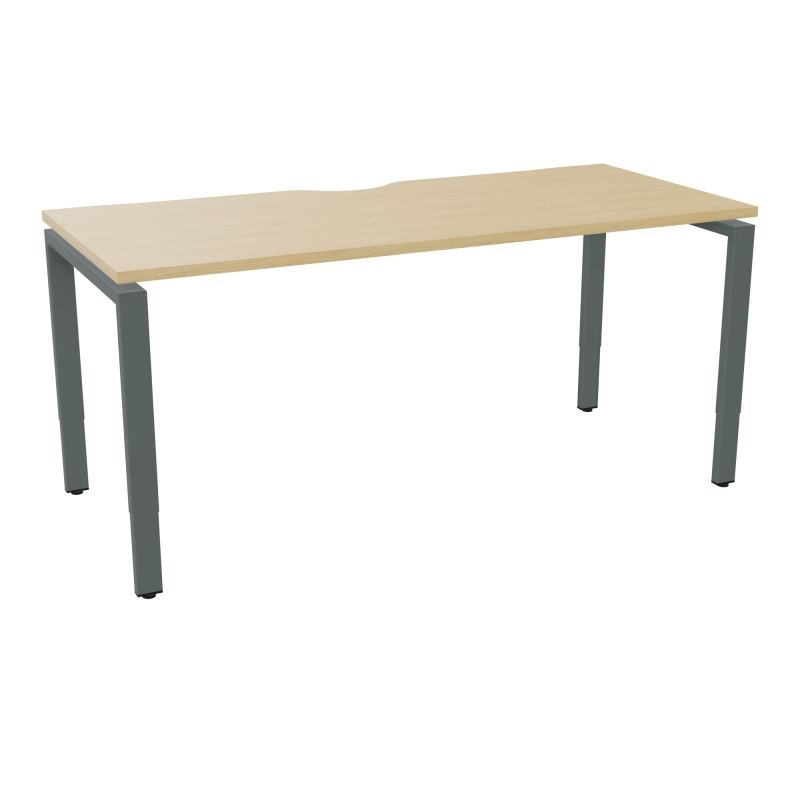 BUR RECT CONECT ECHANCRURE L160XP70CM PIEDS ARCHE RH FIN    R1 SU
