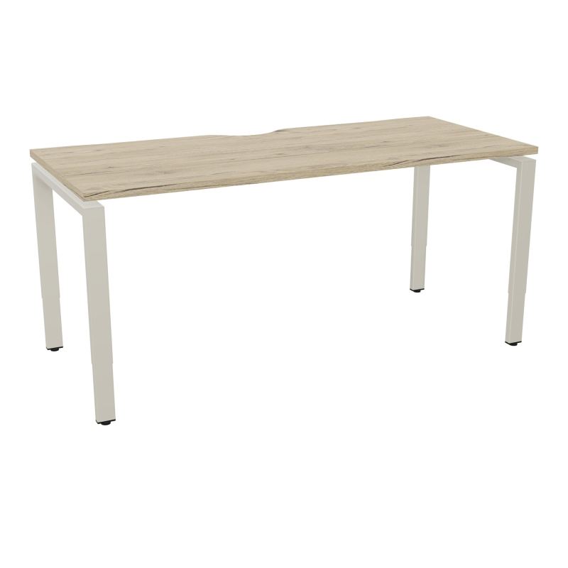 BUR RECT CONECT ECHANCRURE L160XP70CM PIEDS ARCHE RH FIN R3 ZC