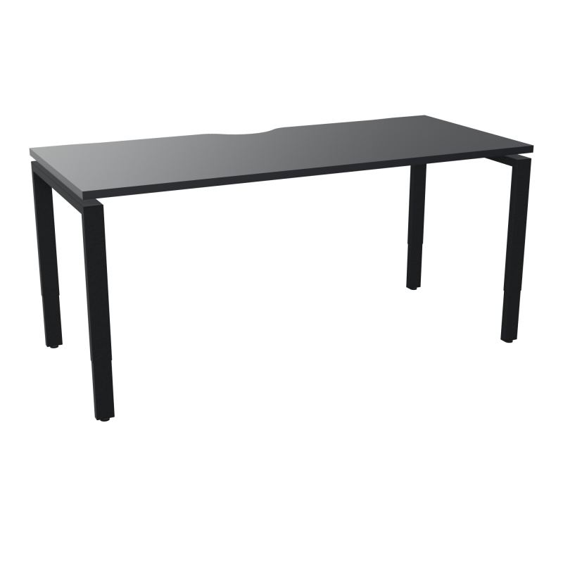 BUR RECT CONECT ECHANCRURE L160XP70CM PIEDS ARCHE RH FIN    R9 ZP