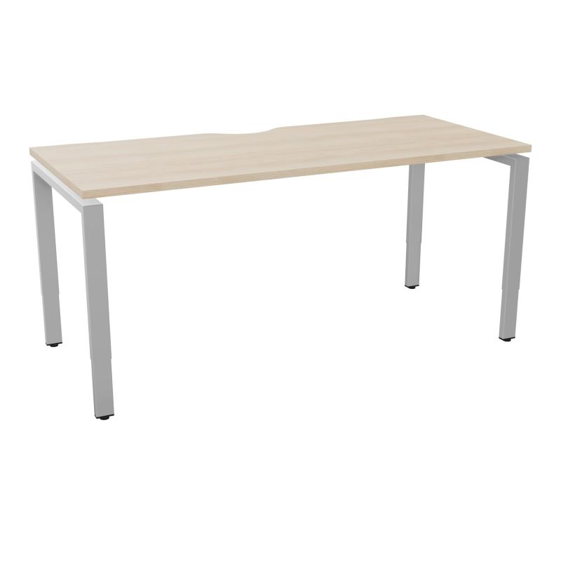 CONECT BUR RECT +ECHANCRURE L160XP70CM DECOR RZ PIEDS ARCHE RH FIN SA