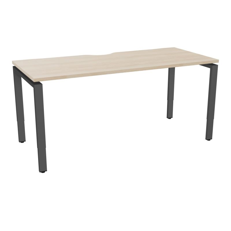 CONECT BUR RECT +ECHANCRURE L160XP70CM DECOR RZ PIEDS ARCHE RH FIN SC