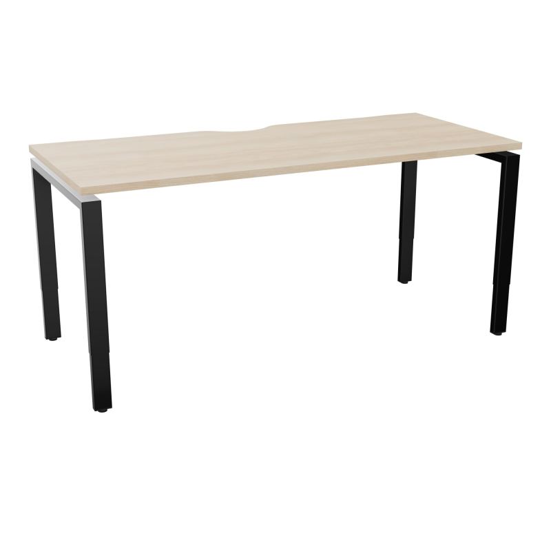 CONECT BUR RECT +ECHANCRURE L160XP70CM DECOR RZ PIEDS ARCHE RH FIN SG