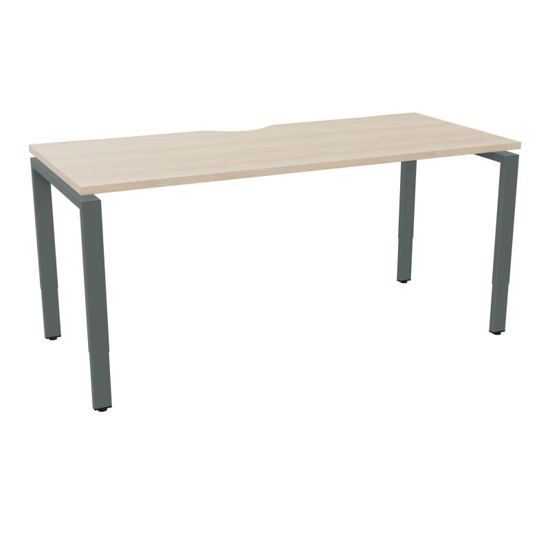 CONECT BUR RECT +ECHANCRURE L160XP70CM DECOR RZ PIEDS ARCHE RH FIN SU