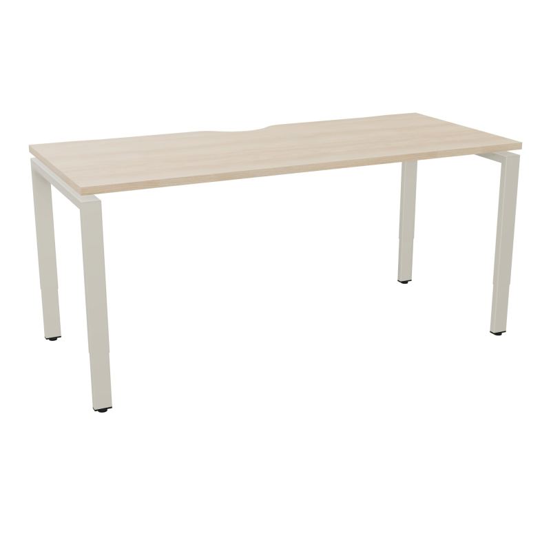 BUR RECT CONECT ECHANCRURE L160XP70CM PIEDS ARCHE RH FIN RZ ZC