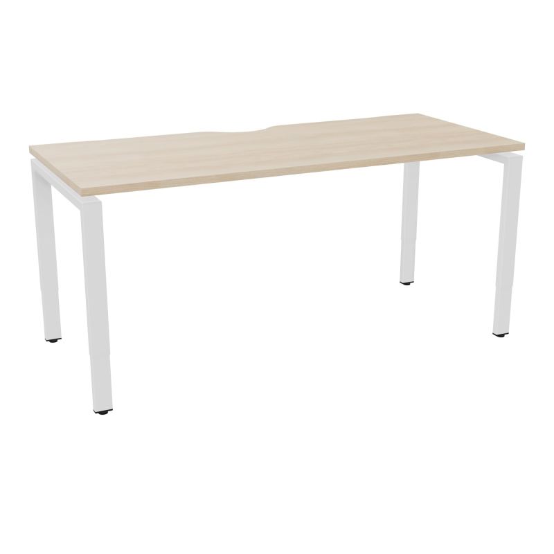 CONECT BUR RECT +ECHANCRURE L160XP70CM DECOR RZ PIEDS ARCHE RH FIN ZO