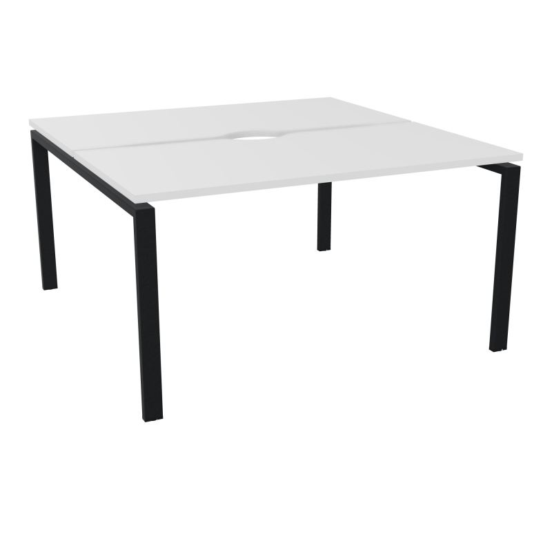 CONECT BUR BENCH L140XP142CM-2 PL+ECHANCRURE 25MM MG-PIET ARCHE RECT FX ZP
