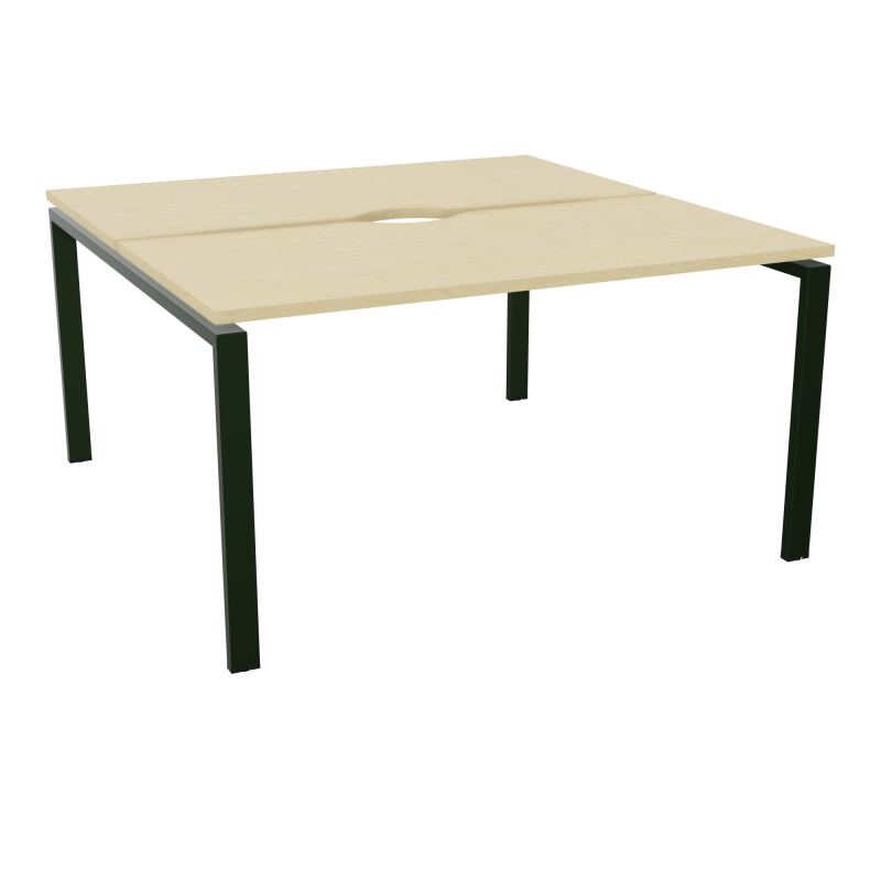 BUR BENCH CONECT L140XP142CM-2 PL+ECHANCRURE 25MM -PIET ARCHE RECT FX N8 ST