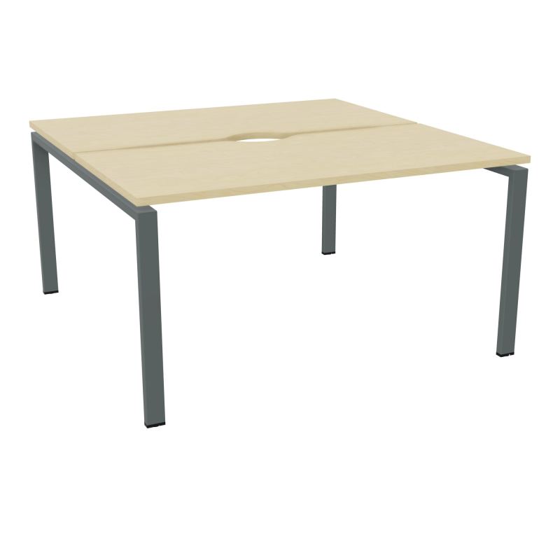 BUR BENCH CONECT L140XP142CM-2 PL+ECHANCRURE 25MM -PIET ARCHE RECT FX N8 SU