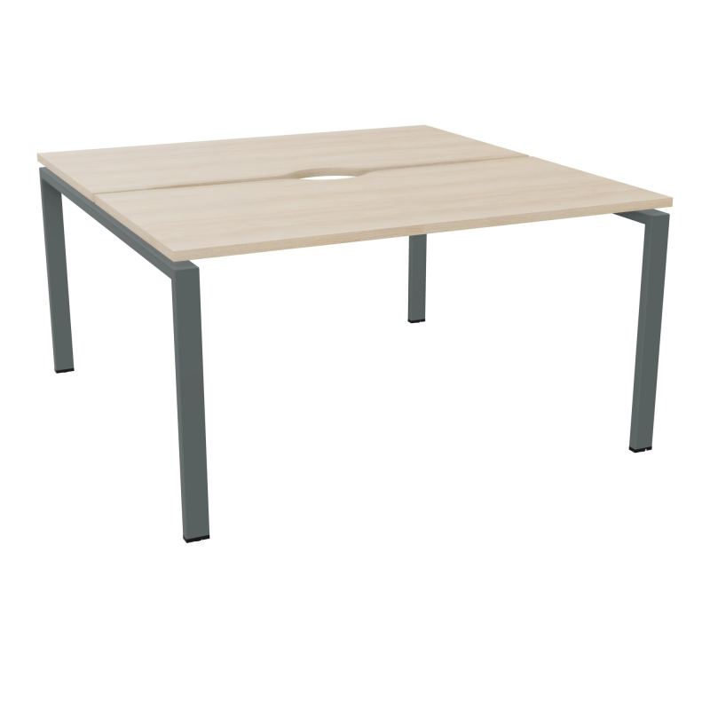 CONECT BUR BENCH L140XP142CM-2 PL+ECHANCRURE 25MM RZ-PIET ARCHE RECT FX SU