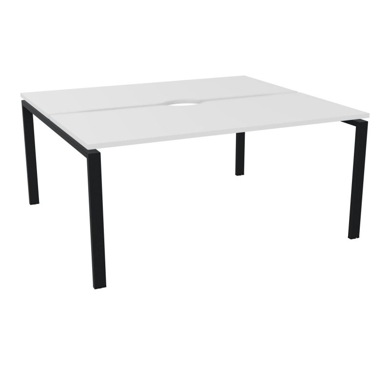 CONECT BUR BENCH L160XP142CM-2 PL+ECHANCRURE 25MM MG-PIET ARCHE RECT FX ZP