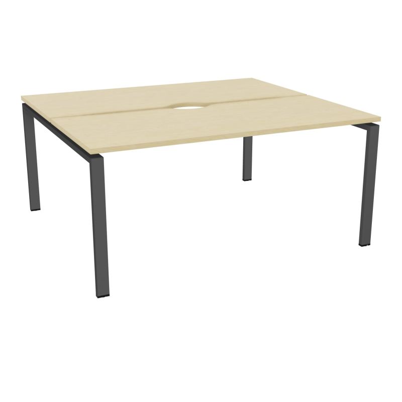 BUR BENCH CONECT L160XP142CM-2 PL+ECHANCRURE 25MM -PIET ARCHE RECT FX N8 SC