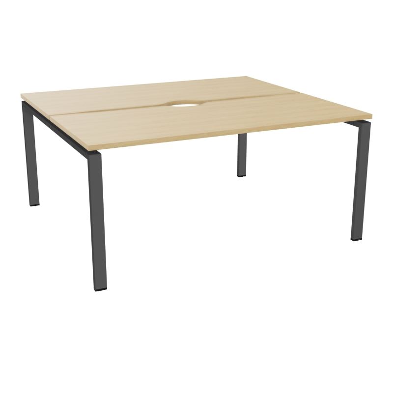 BUR BENCH CONECT L160XP142CM-2 PL+ECHANCRURE 25MM -PIET ARCHE RECT FX    R1 SC
