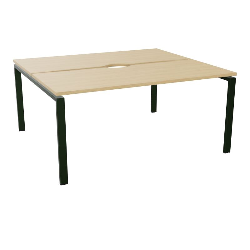 BUR BENCH CONECT L160XP142CM-2 PL+ECHANCRURE 25MM -PIET ARCHE RECT FX    R1 ST