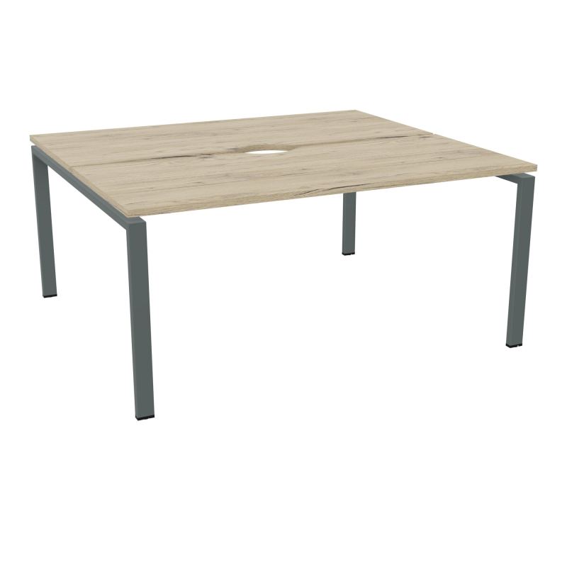CONECT BUR BENCH L160XP142CM-2 PL+ECHANCRURE 25MM R3-PIET ARCHE RECT FX SU