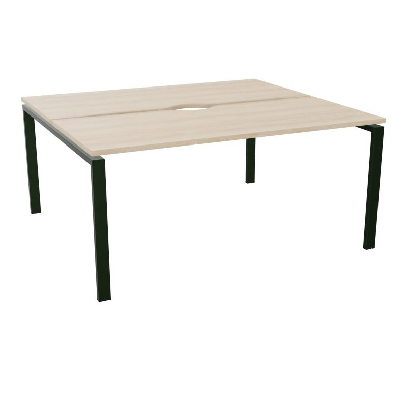 BUR BENCH CONECT L160XP142CM-2 PL+ECHANCRURE 25MM -PIET ARCHE RECT FX RZ ST
