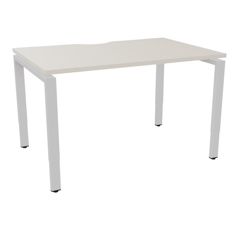 BUR RECT CONECT ECHANCRURE L120XP80CM PIEDS ARCHE RH FIN N5 SD
