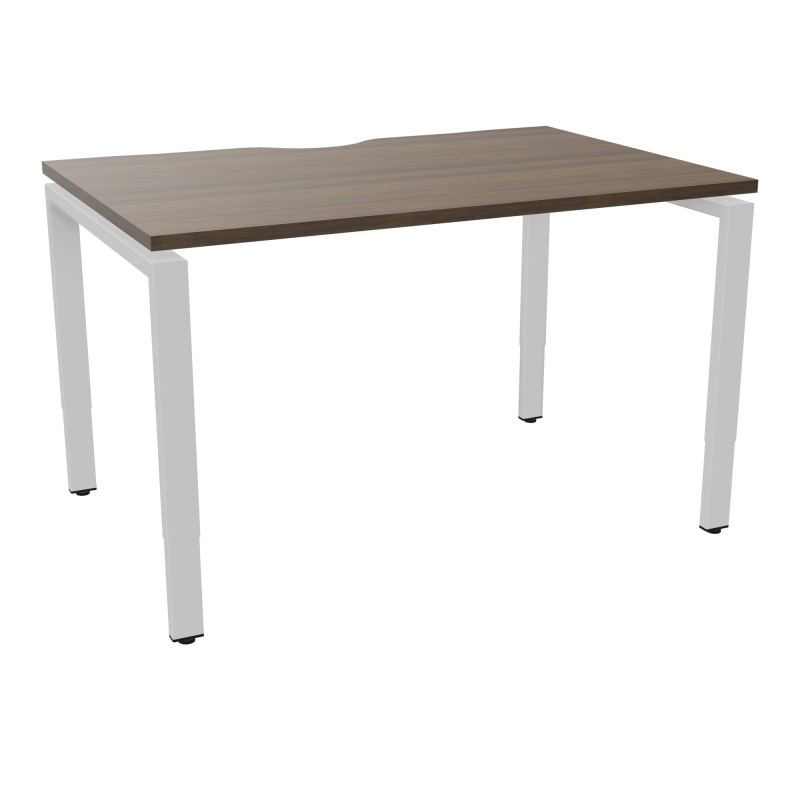 BUR RECT CONECT ECHANCRURE L120XP80CM PIEDS ARCHE RH FIN N6 SD