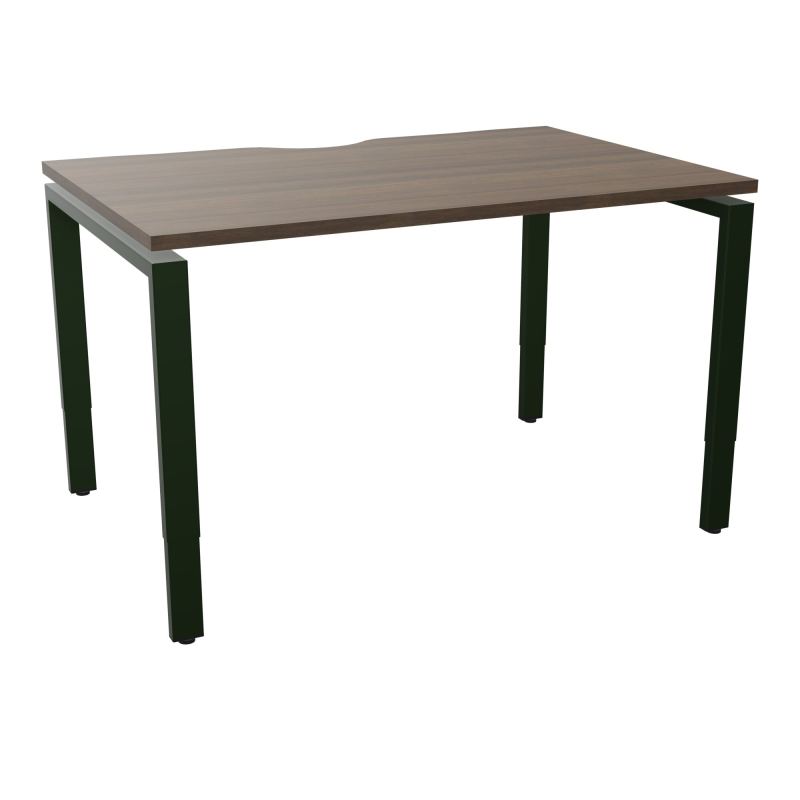 BUR RECT CONECT ECHANCRURE L120XP80CM PIEDS ARCHE RH FIN N6 ST