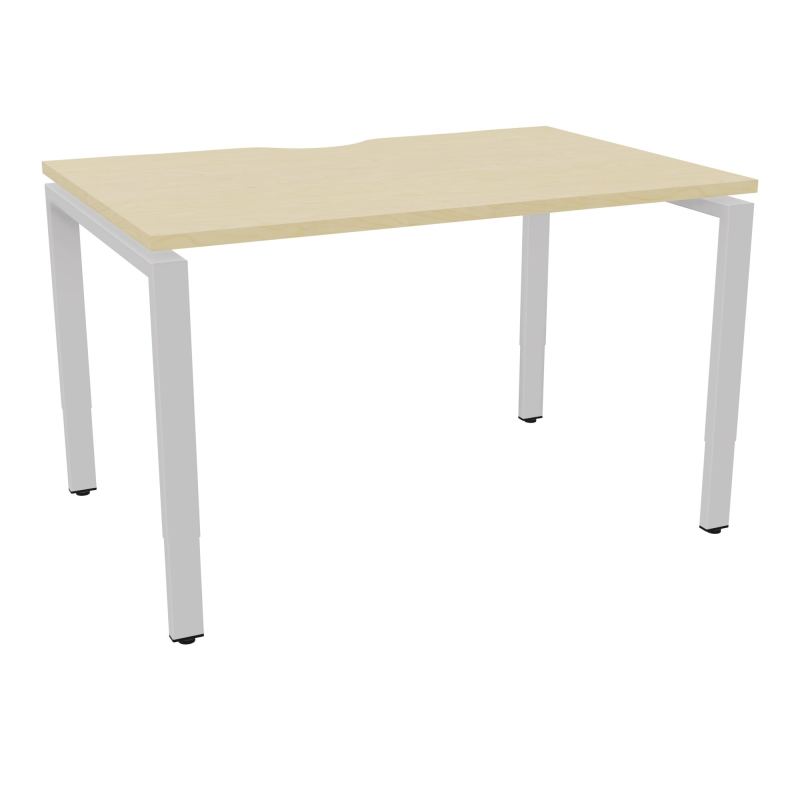 BUR RECT CONECT ECHANCRURE L120XP80CM PIEDS ARCHE RH FIN N8 SD