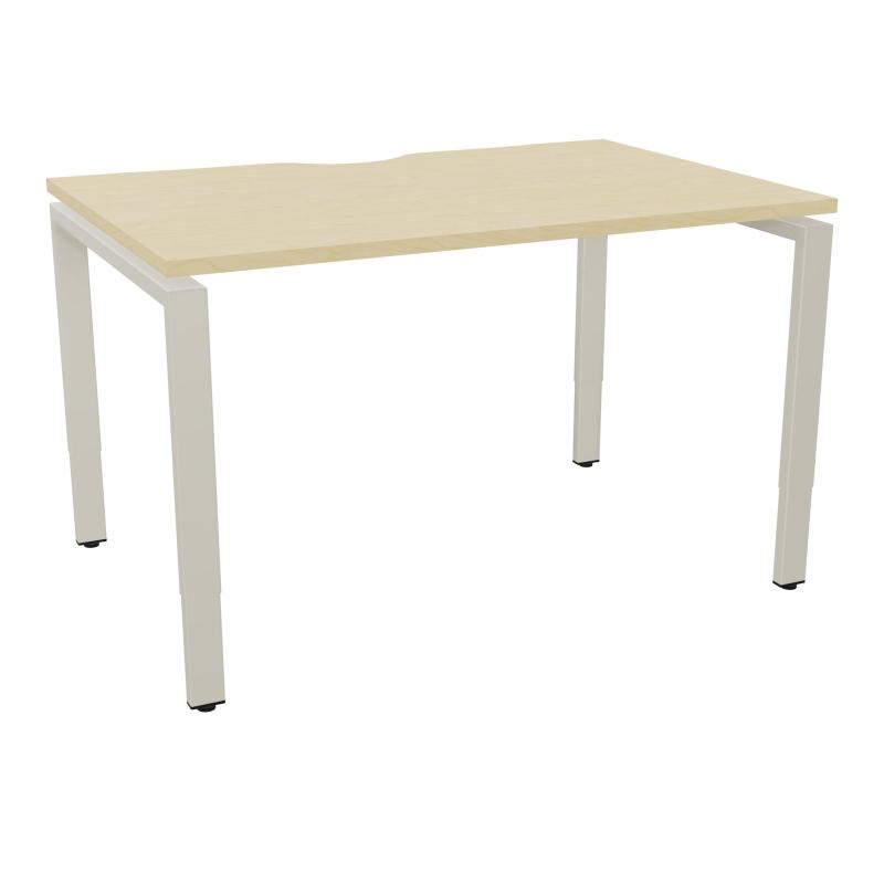BUR RECT CONECT ECHANCRURE L120XP80CM PIEDS ARCHE RH FIN N8 ZC