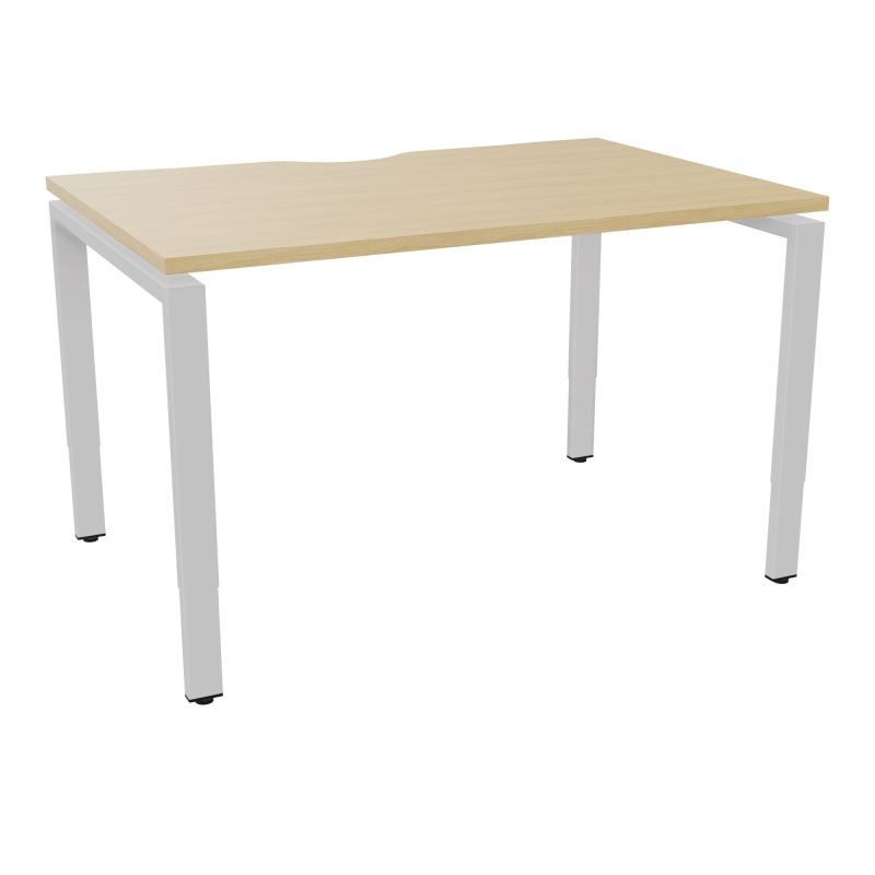 BUR RECT CONECT ECHANCRURE L120XP80CM PIEDS ARCHE RH FIN    R1 SD