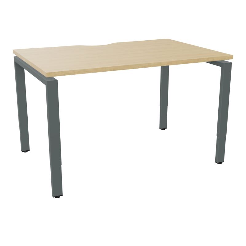 BUR RECT CONECT ECHANCRURE L120XP80CM PIEDS ARCHE RH FIN    R1 SU