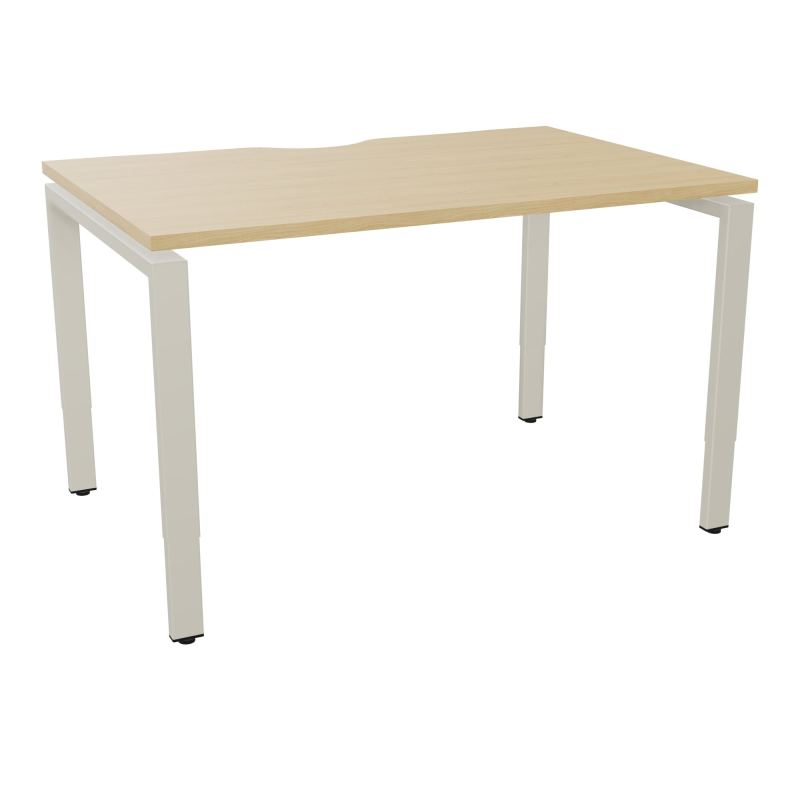 BUR RECT CONECT ECHANCRURE L120XP80CM PIEDS ARCHE RH FIN    R1 ZC