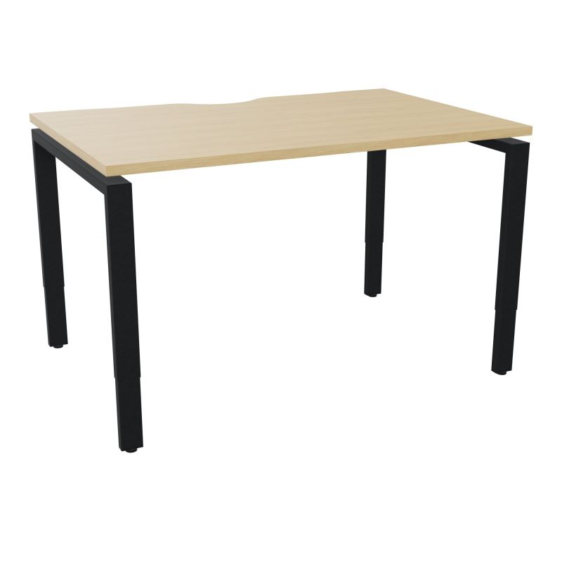 BUR RECT CONECT ECHANCRURE L120XP80CM PIEDS ARCHE RH FIN    R1 ZP