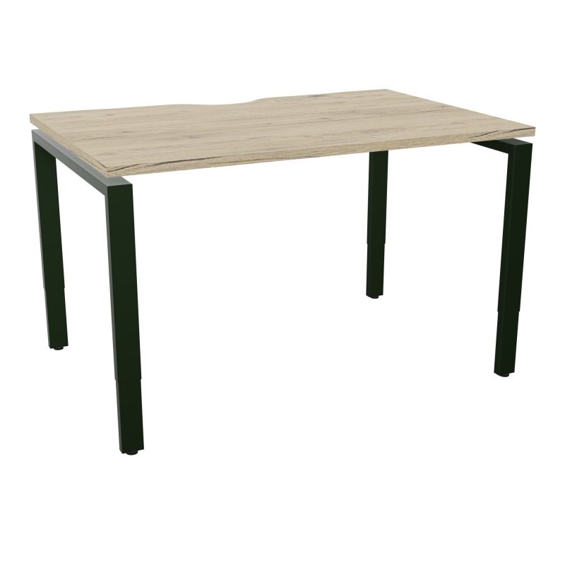 BUR RECT CONECT ECHANCRURE L120XP80CM PIEDS ARCHE RH FIN R3 ST