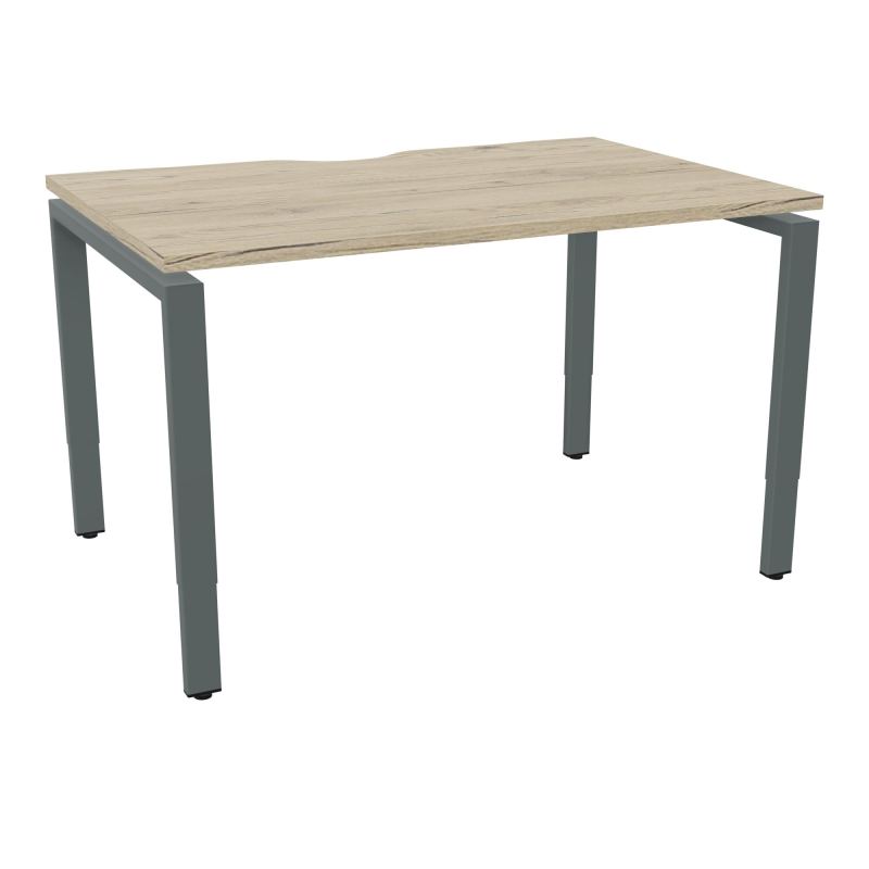 CONECT BUR RECT +ECHANCRURE L120XP80CM DECOR R3 PIEDS ARCHE RH FIN SU