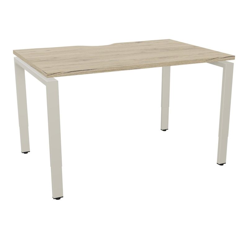 BUR RECT CONECT ECHANCRURE L120XP80CM PIEDS ARCHE RH FIN R3 ZC