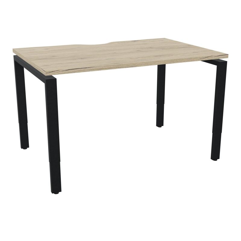 CONECT BUR RECT +ECHANCRURE L120XP80CM DECOR R3 PIEDS ARCHE RH FIN ZP