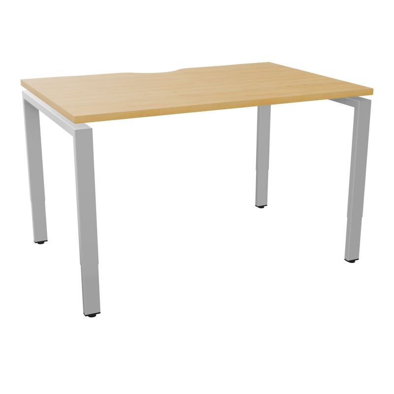 BUR RECT CONECT ECHANCRURE L120XP80CM PIEDS ARCHE RH FIN    R5 SA