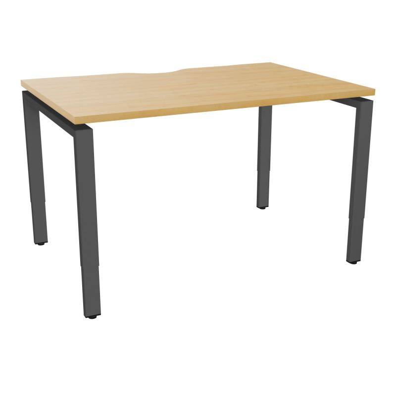 BUR RECT CONECT ECHANCRURE L120XP80CM PIEDS ARCHE RH FIN    R5 SC