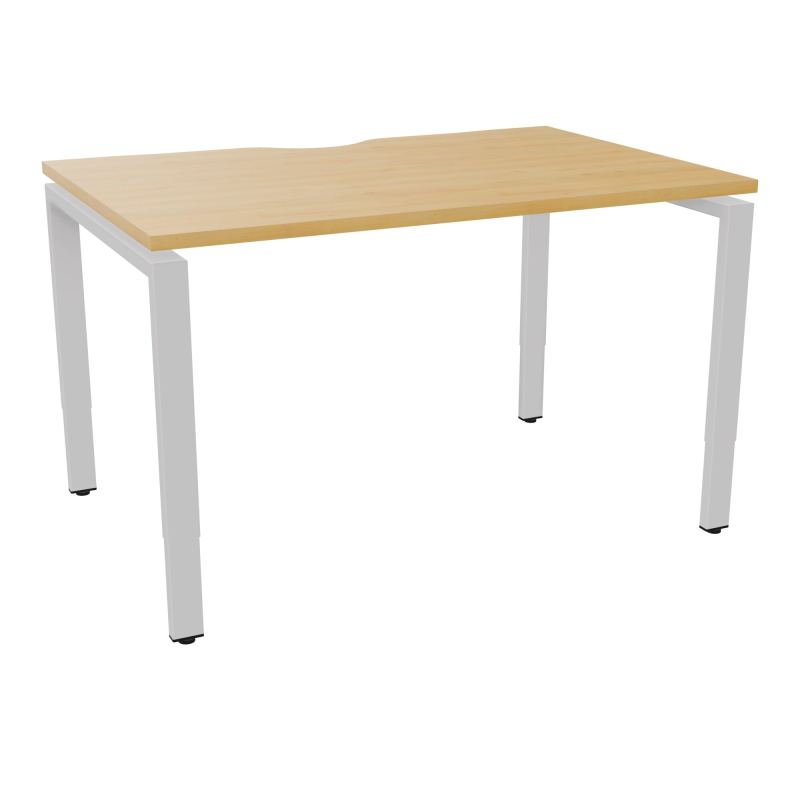 BUR RECT CONECT ECHANCRURE L120XP80CM PIEDS ARCHE RH FIN    R5 SD
