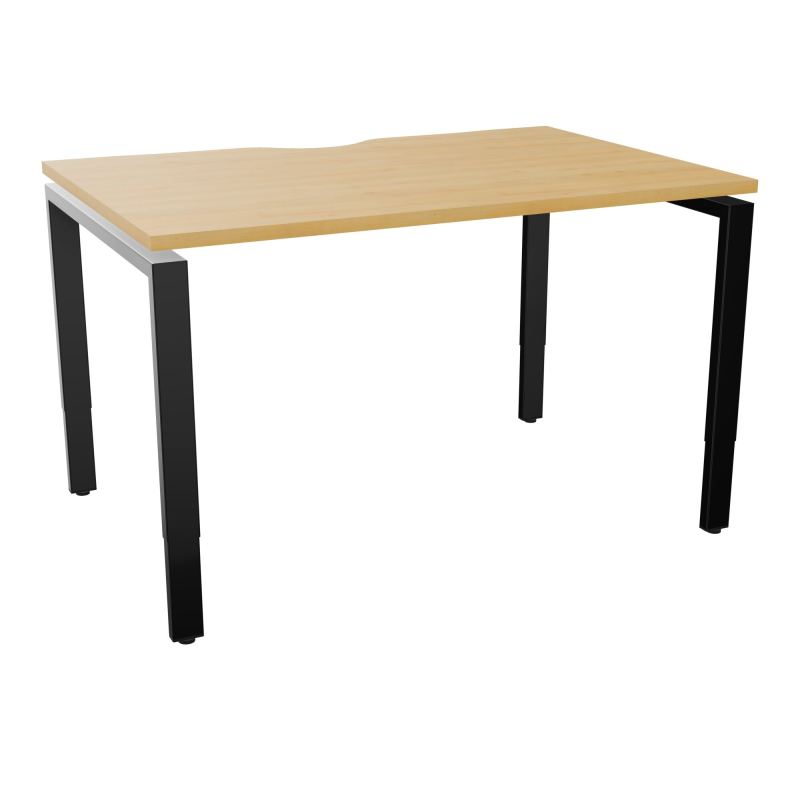 BUR RECT CONECT ECHANCRURE L120XP80CM PIEDS ARCHE RH FIN    R5 SG