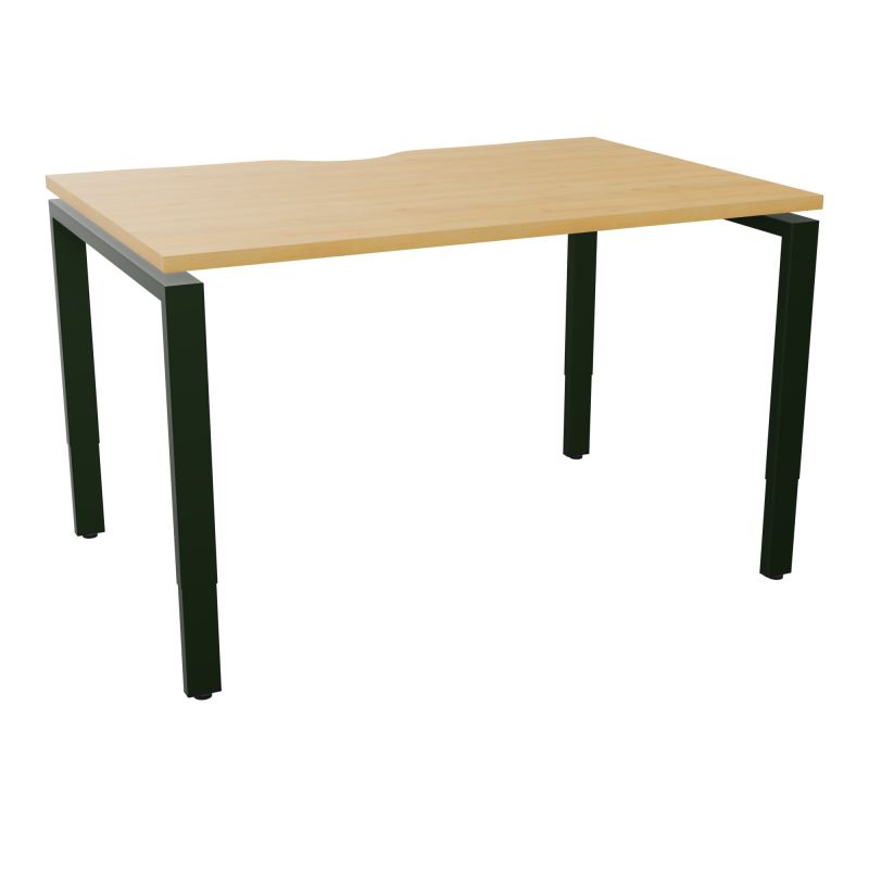 BUR RECT CONECT ECHANCRURE L120XP80CM PIEDS ARCHE RH FIN    R5 ST